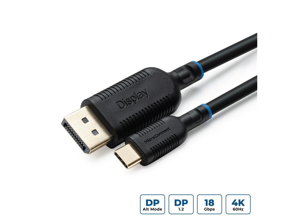MicroConnect USB-C Displayport kabel 5m