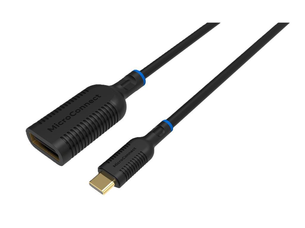 MicroConnect USB-C na Displayport adapter 0,2m, crna