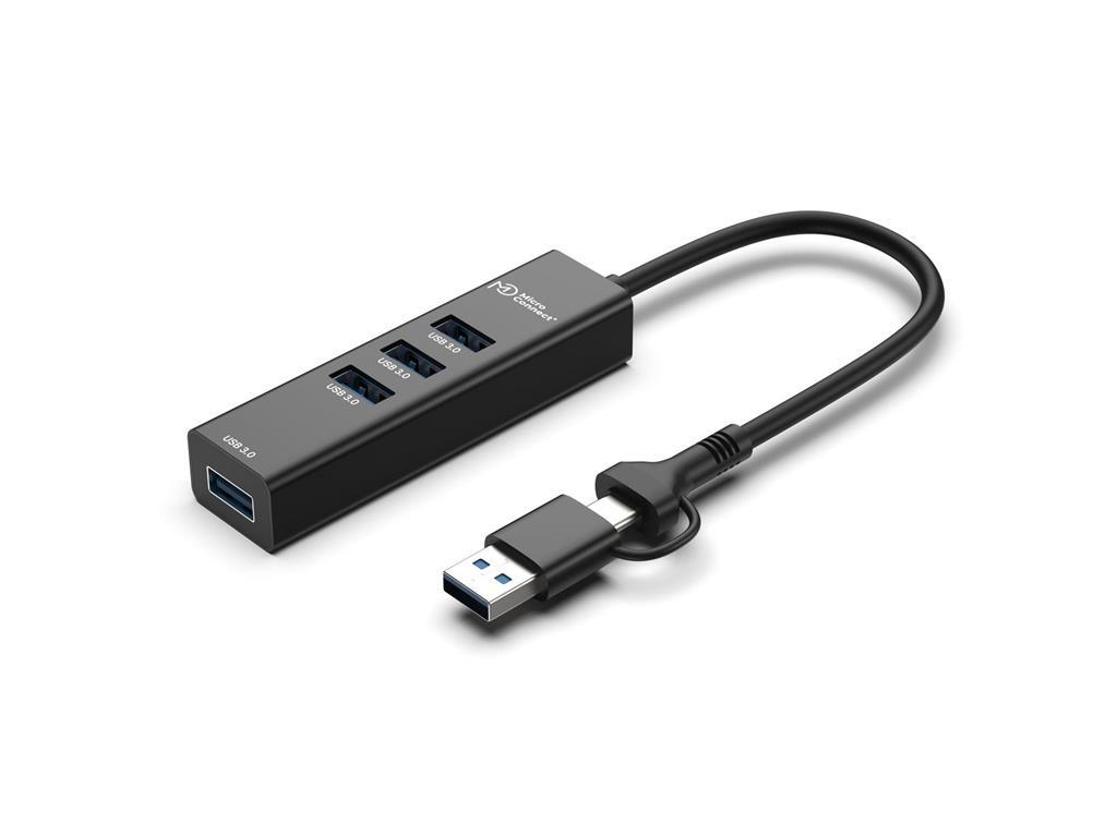 MicroConnect Premium adapter USB-A/C do 4x USB-A 3.0
