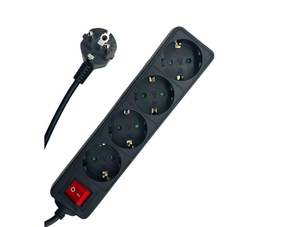 MicroConnect 4-way Schuko utičnica s on/off