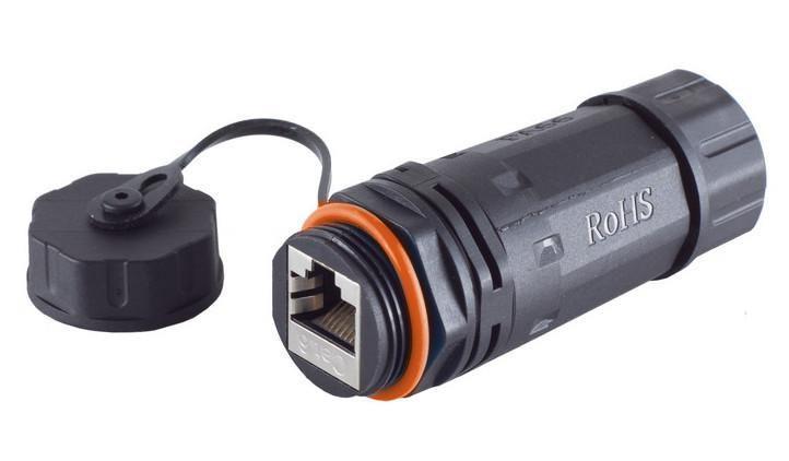 MicroConnect RJ45 coupler, CAT 6a, IP68, Zunanji