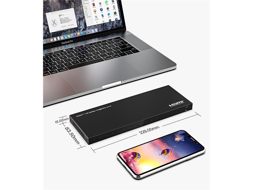 MicroConnect HDMI 4K razdjelnik 1x8 4k@60Hz