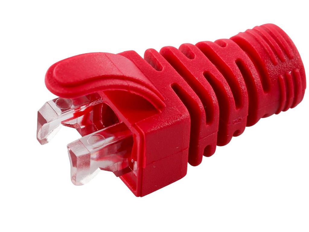 MicroConnect Zaščitni tulec Cat5e/6/6A do 6,5mm rdeč