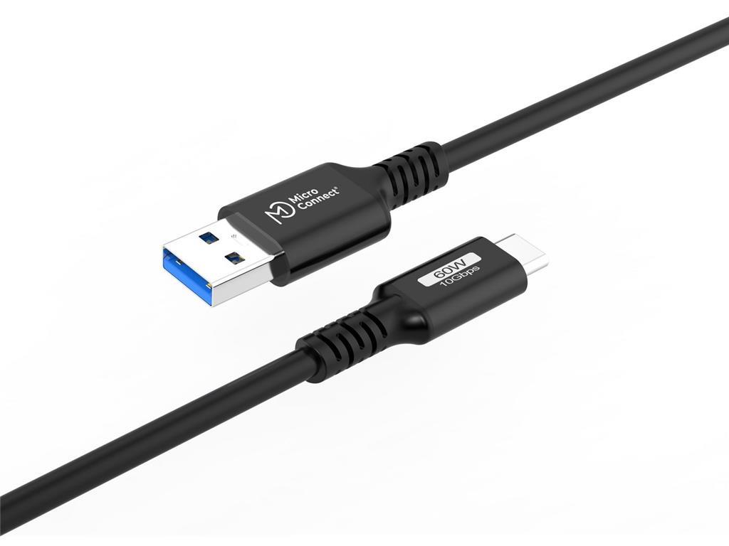 MicroConnect Premium kabel USB C-A 3.2 Gen2 0,25m