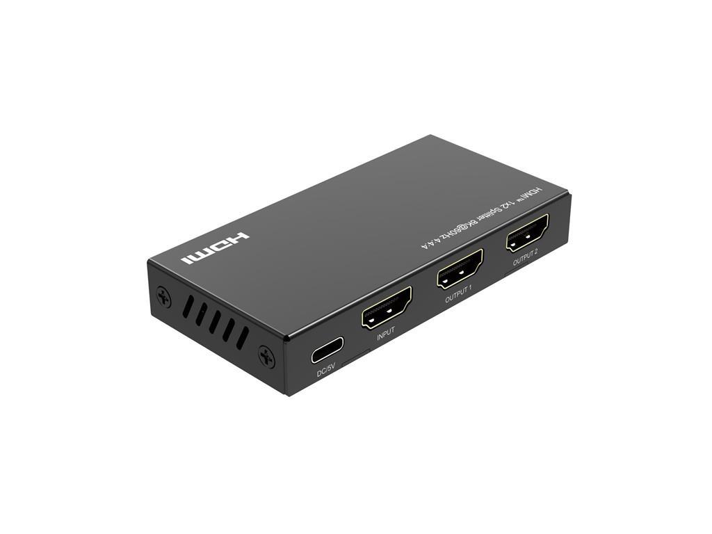 MicroConnect 8K@60Hz HDMI Splitter 1x2, 4:4:4