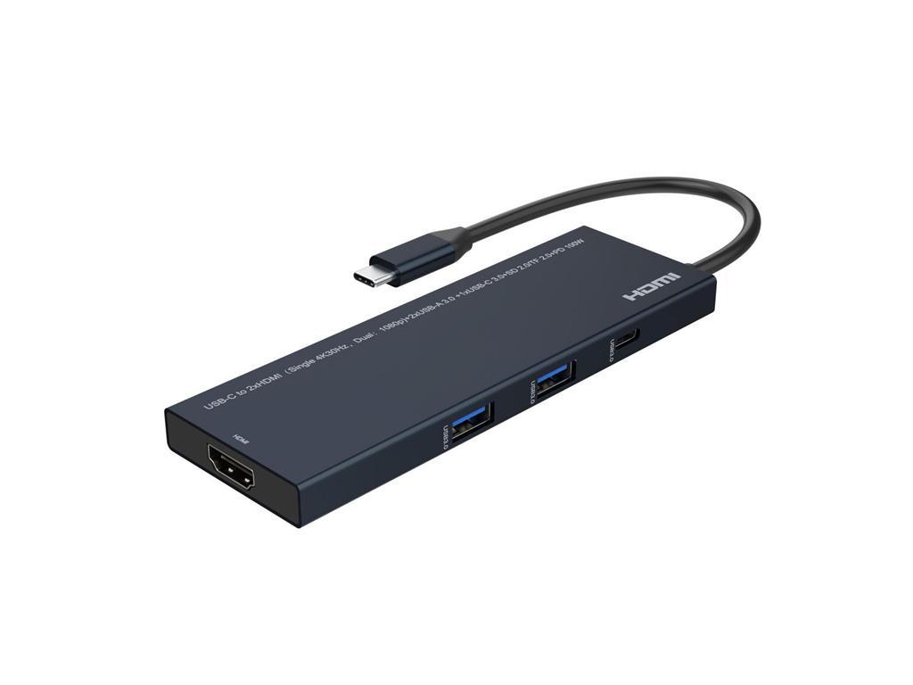 MicroConnect Premium USB-C HDMI mini dock, 2x HDMI
