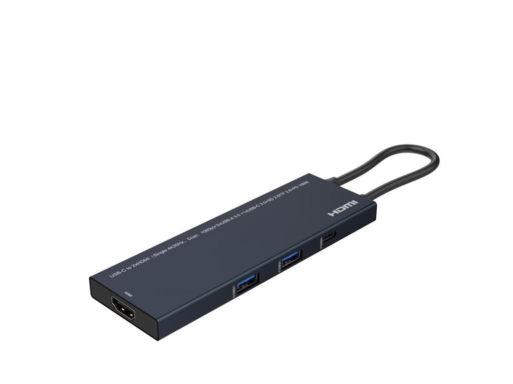 MicroConnect Premium USB-C HDMI mini dock, 2x HDMI