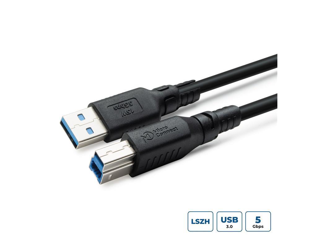 MicroConnect USB 3.2 A-B Gen 1 kabel LSZH,