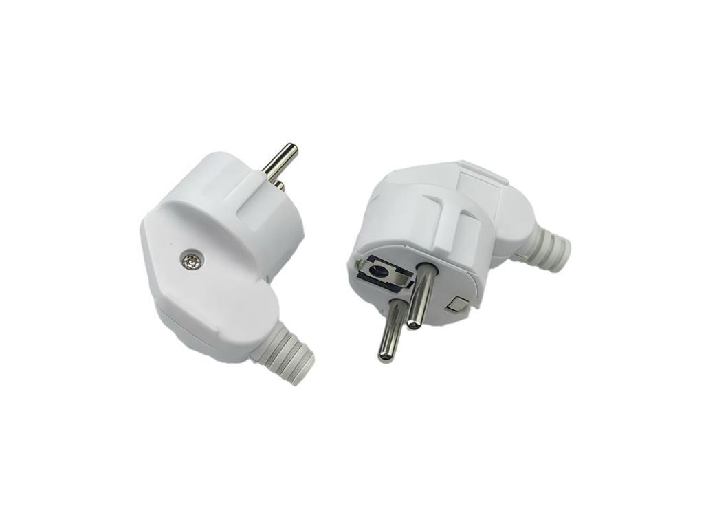 MicroConnect Kotni schuko napajalni vtič, 16A 250V