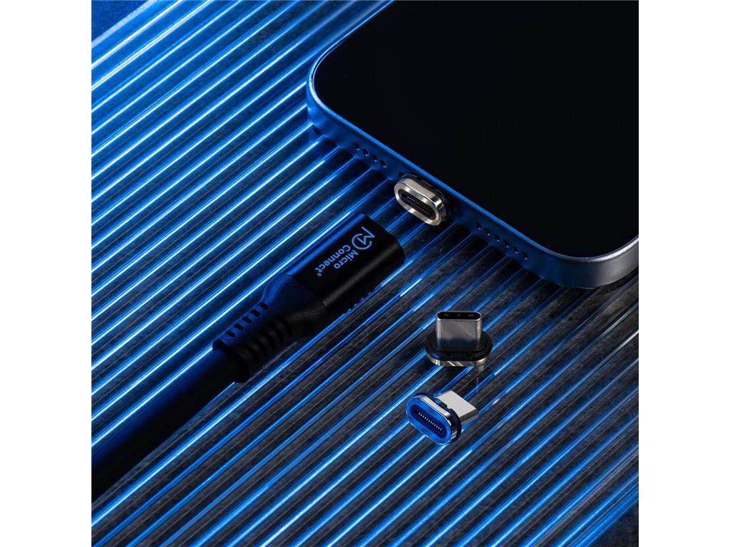 MicroConnect Premium magnetni kabel USB C-C, 0,15m