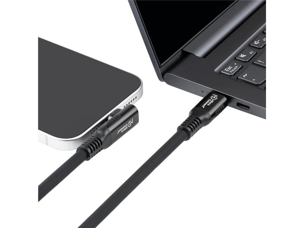 MicroConnect USB-C na USB-C kabel 0.15m Ugaoni