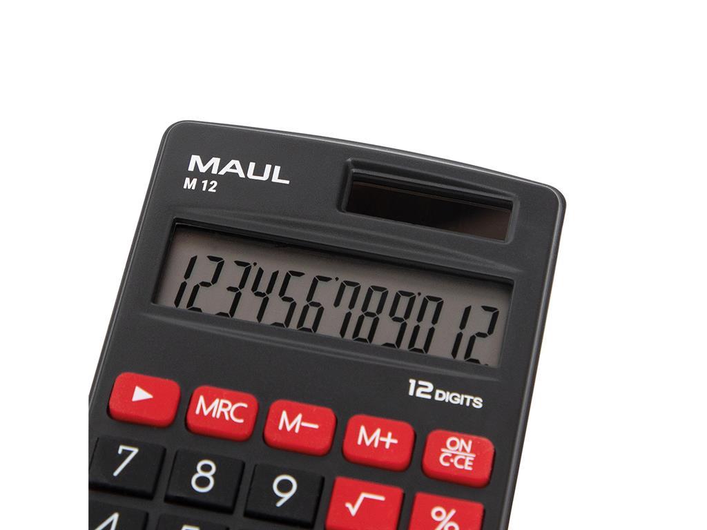Maul Žepni kalkulator M 12, črn