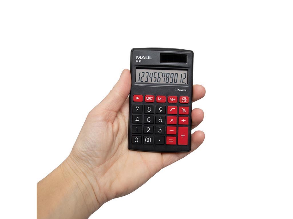 Maul Žepni kalkulator M 12, črn