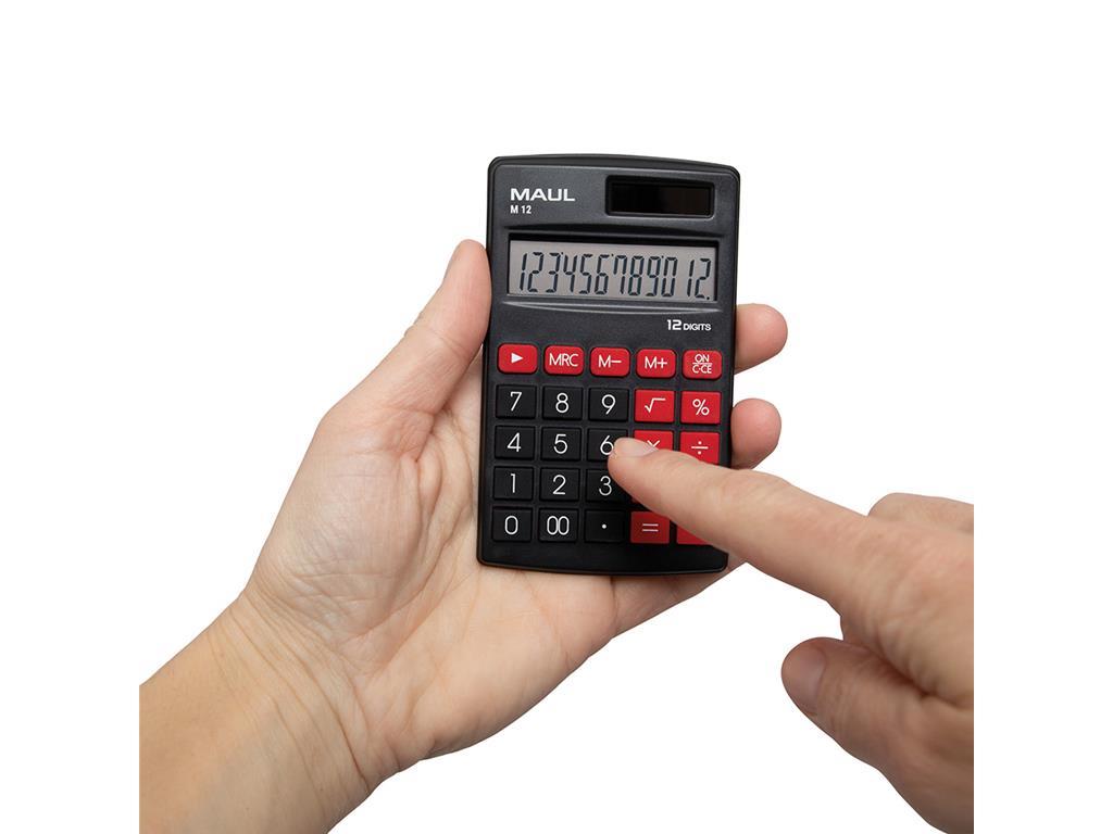 Maul Žepni kalkulator M 12, črn