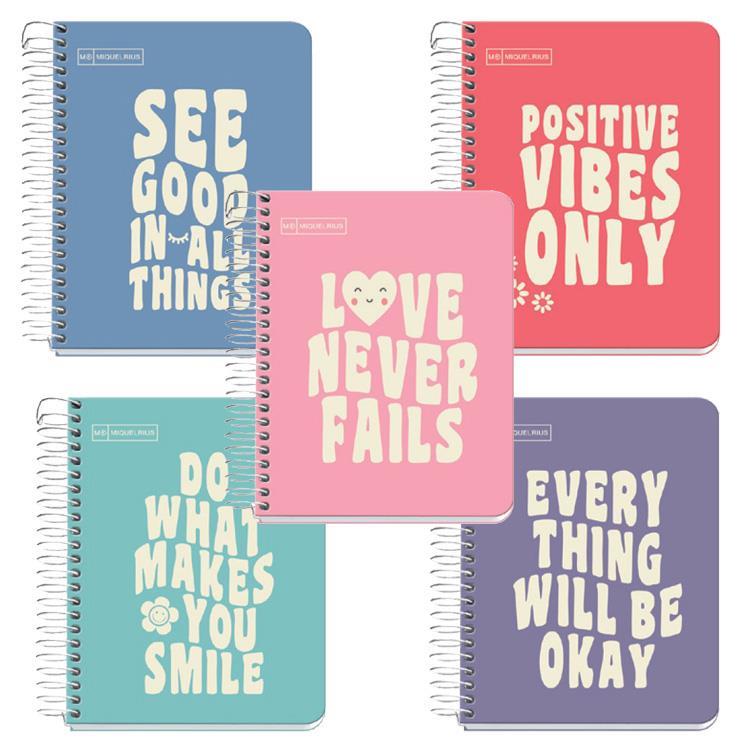 MiquelRius Zvezek A6, črtast, 100-listni, 90g BARVE