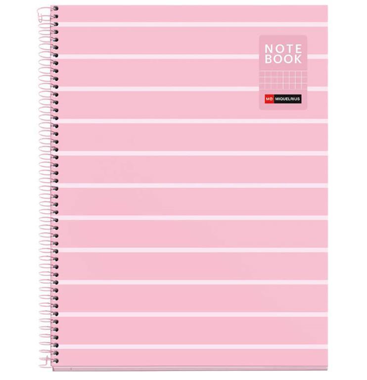 MiquelRius Zvezek A4, črtast, 80-listni, 90g, roza