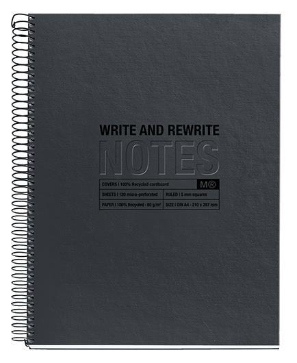 MiquelRius Sveska A4, s linijama, 120-listna, crna