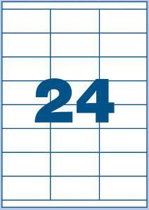 Multi3 Bele nalepke 70 x 36, 24/stran