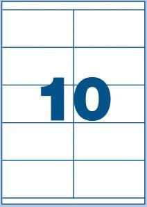 Multi3 Bele nalepke 105 x 57, 10/stran