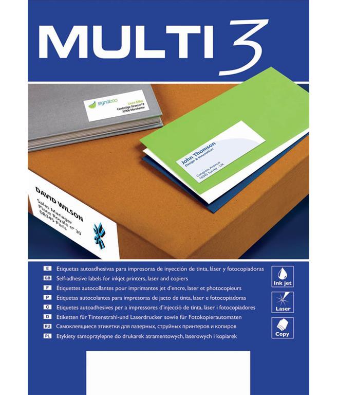 Multi3 Bele nalepke 63,5 x 38,1, 21/stran