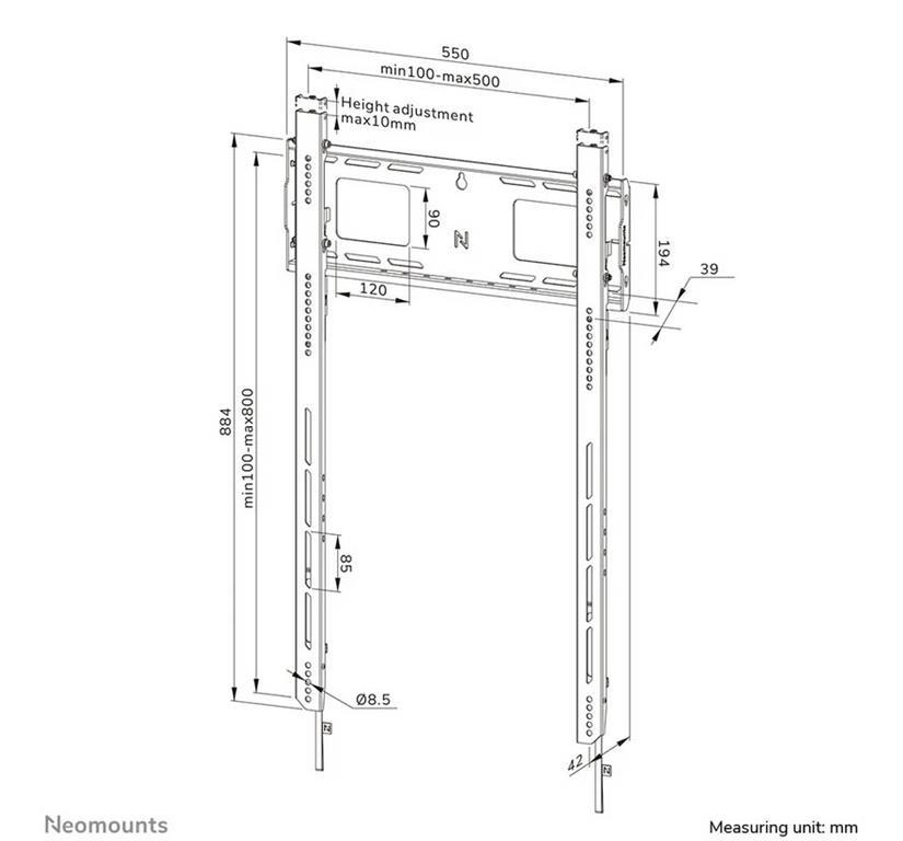 Neomounts Fiksni zidni nosač za zaslon 50-98"
