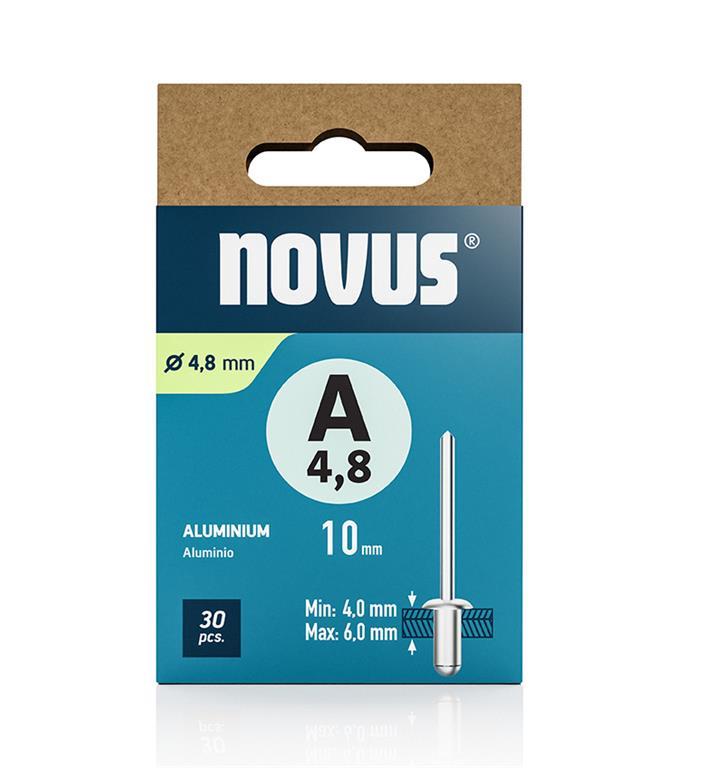 Novus Zakovice tip A 4,8 x 10 mm, aluminij