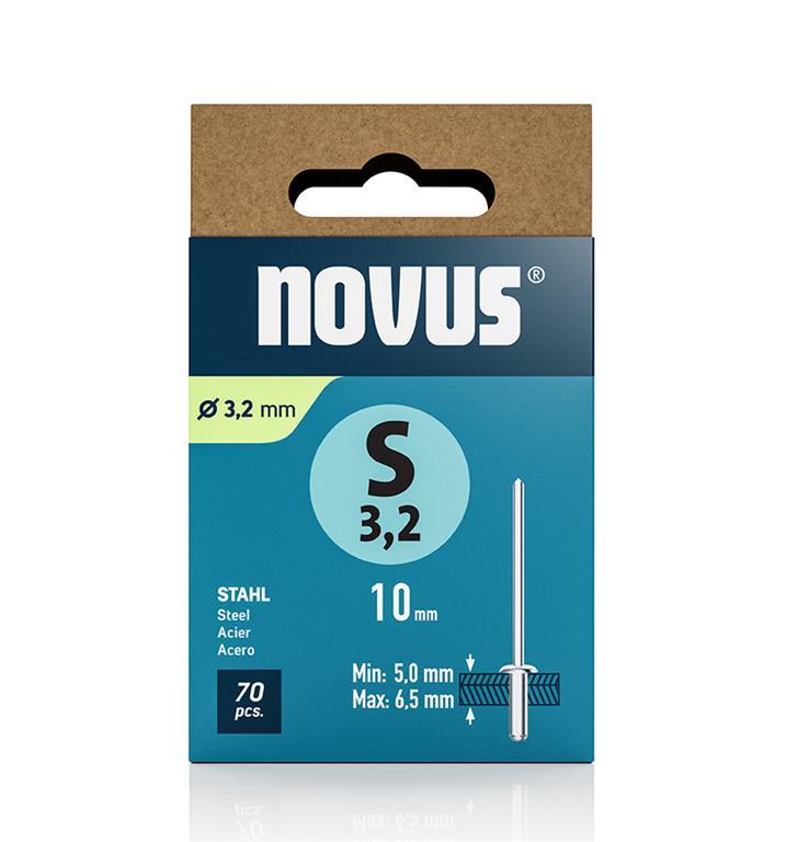 Novus Zakovice tip S 3,2 x 10 mm, jeklo