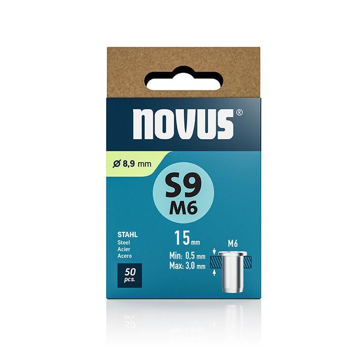 Novus Zakovične matice tip S9 M6 x 15 mm