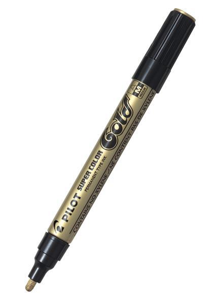 Pilot Marker SUPER COLOR, MEDIUM, zlata