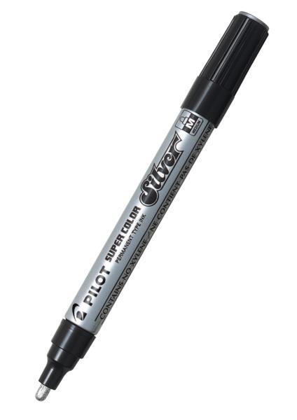 Pilot Marker SUPER COLOR, MEDIUM, srebrna