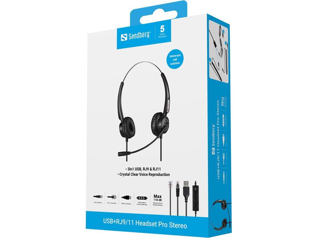 Sandberg Sandberg USB+RJ9/11 Headset Pro Stereo