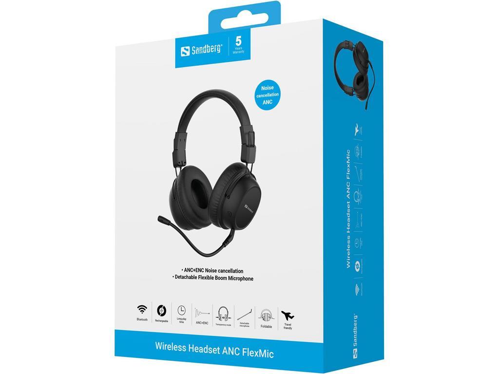 Sandberg Slušalke naglavne ANC FlexMic