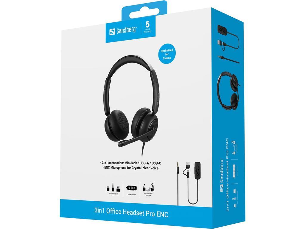 Sandberg Sandberg 3in1 Office Headset Pro ENC