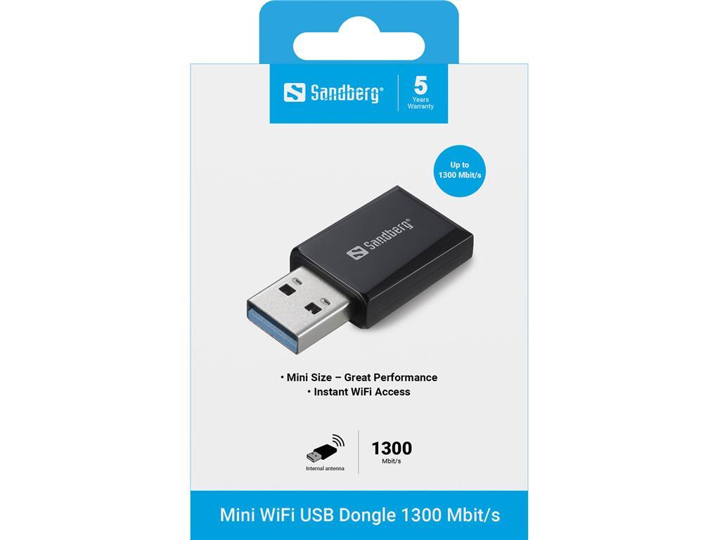 Sandberg Mini WiFi USB ključ 1300 Mbit/s