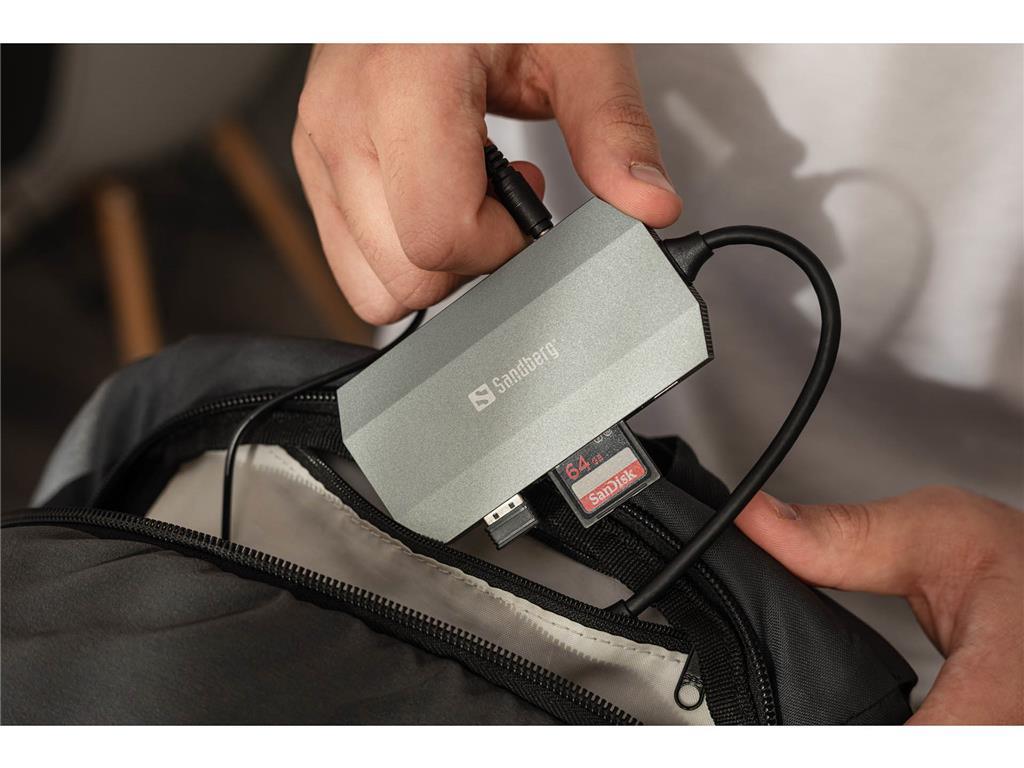 Sandberg USB-C hub razdelilnik, 6-v-1