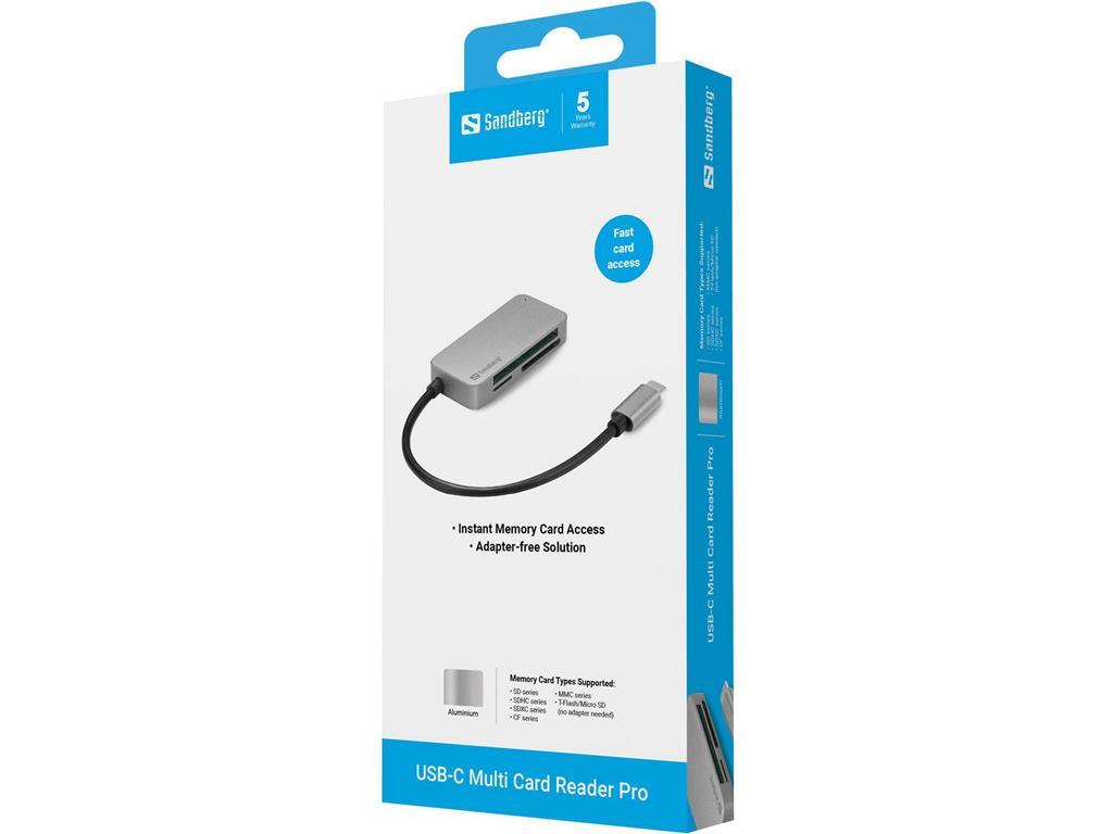 Sandberg Bralnik pomnilniških kartic USB-C