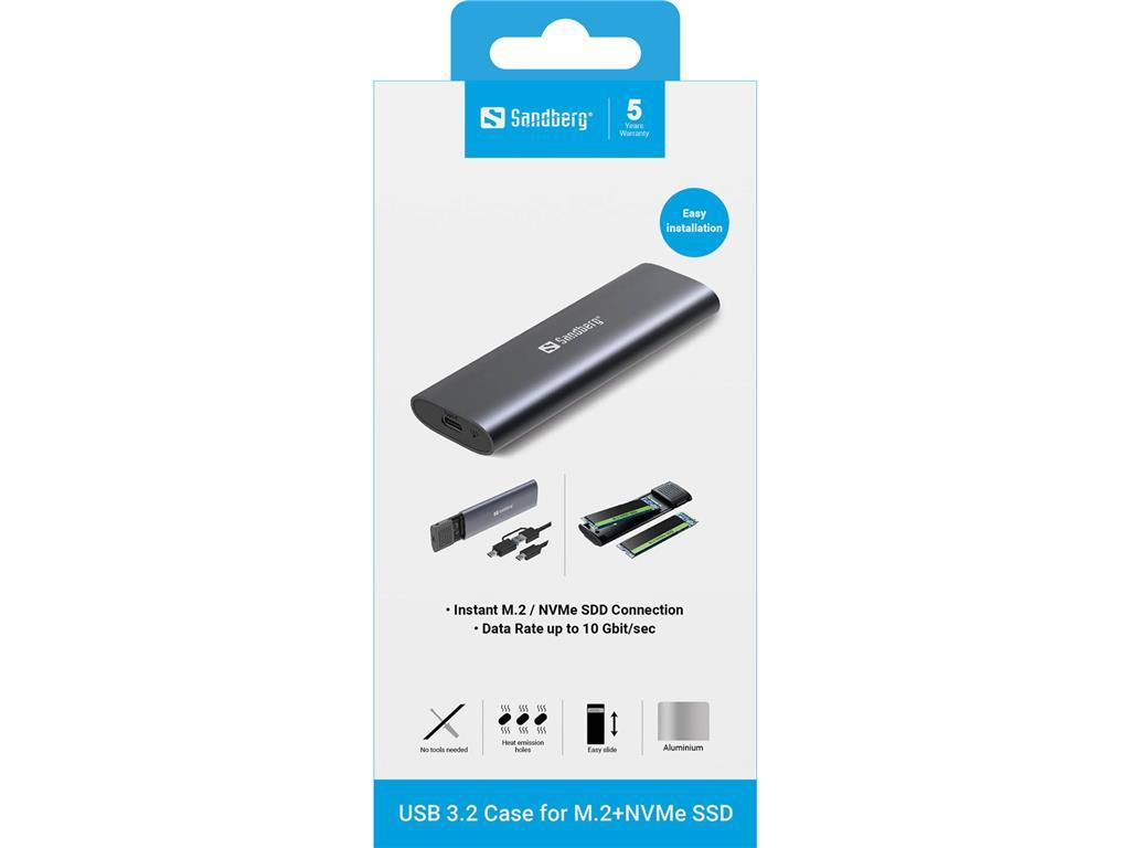Sandberg Sandberg USB 3.2 kućište za M.2+NVMe SSD