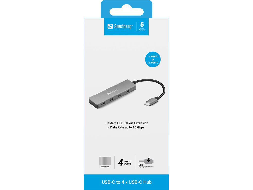 Sandberg Sandberg USB-C na 4 x USB-C hub