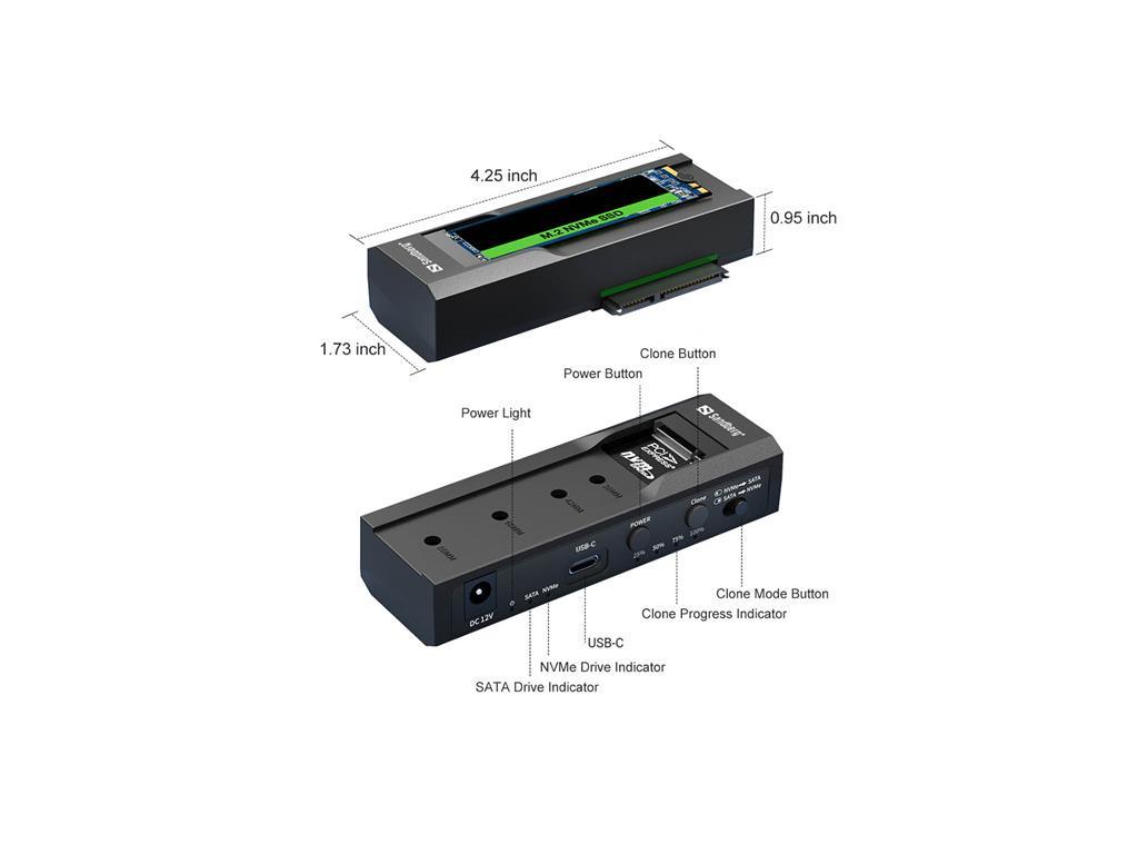 Sandberg Sandberg USB 3.2 Cloner and Dock for M2