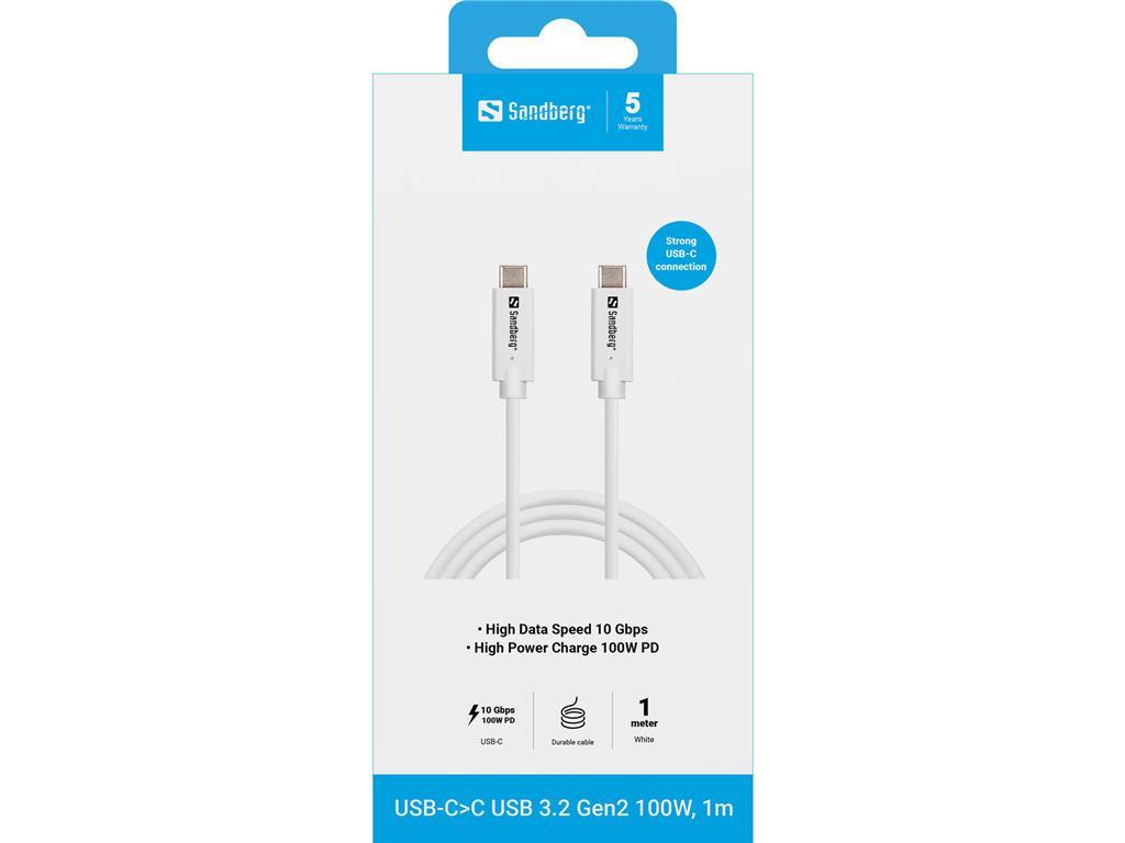 Sandberg Sandberg USB-C>C USB 3.1 G2 100W, 1M