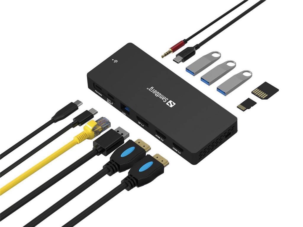 Sandberg USB-C hub razdjelnik Pro, 13-v-1