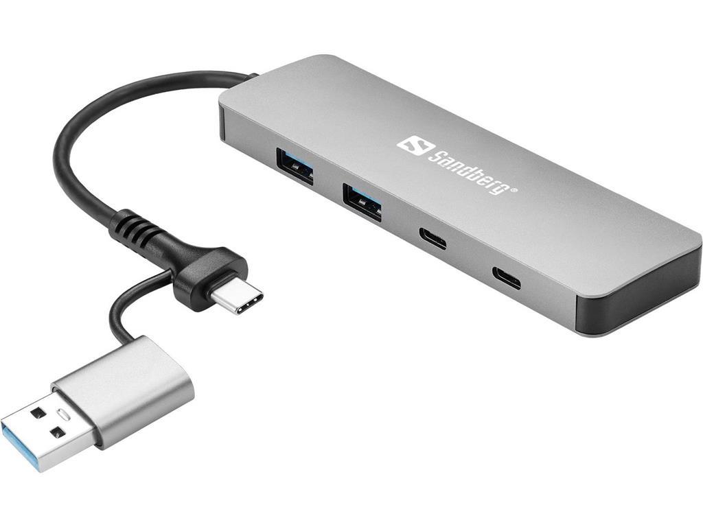 Sandberg Sandberg USB-C/A na 2xUSB-A+2xUSB-C hub