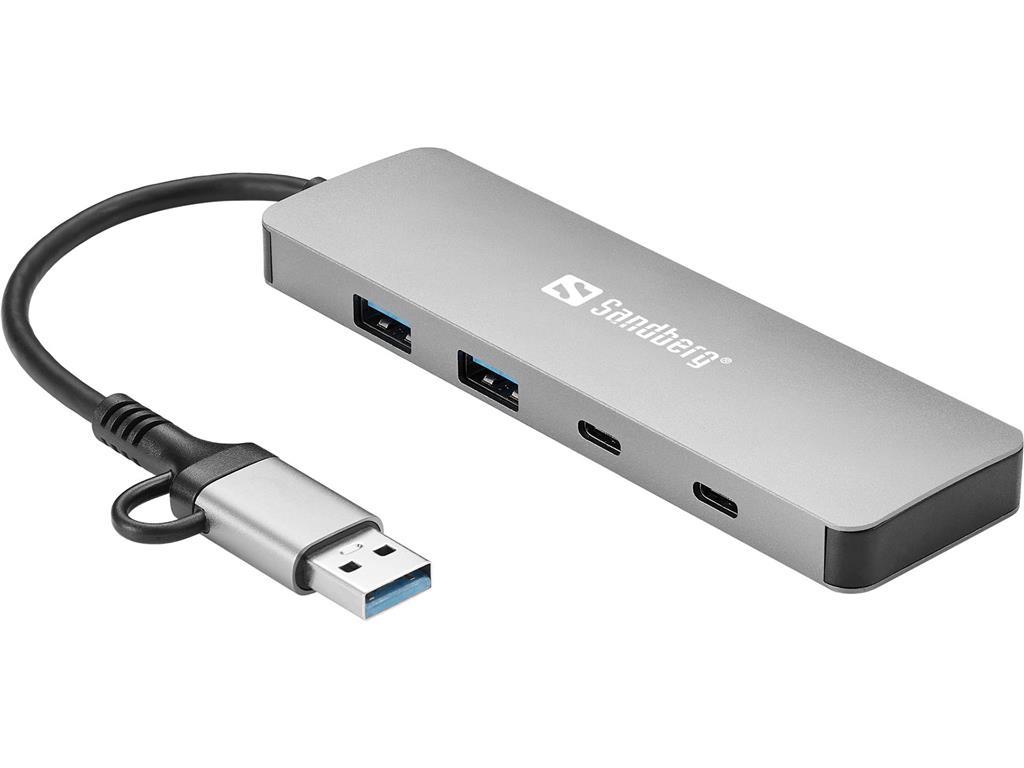 Sandberg Sandberg USB-C/A na 2xUSB-A+2xUSB-C hub