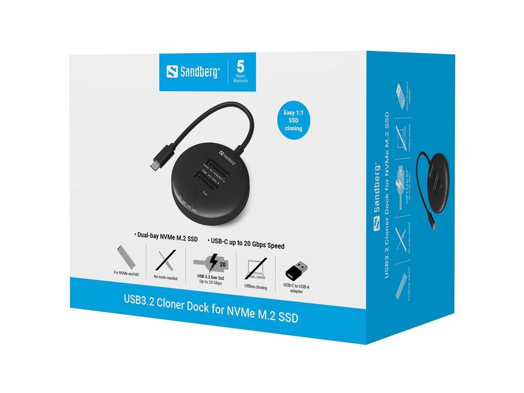 Sandberg Sandberg USB3.2 Cloner Dock for M2+NVMe