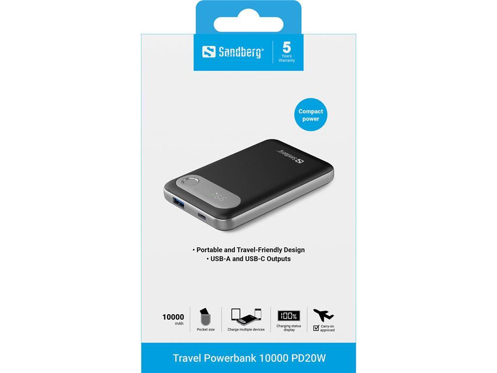 Sandberg Sandberg Travel Powerbank 10000 PD20W