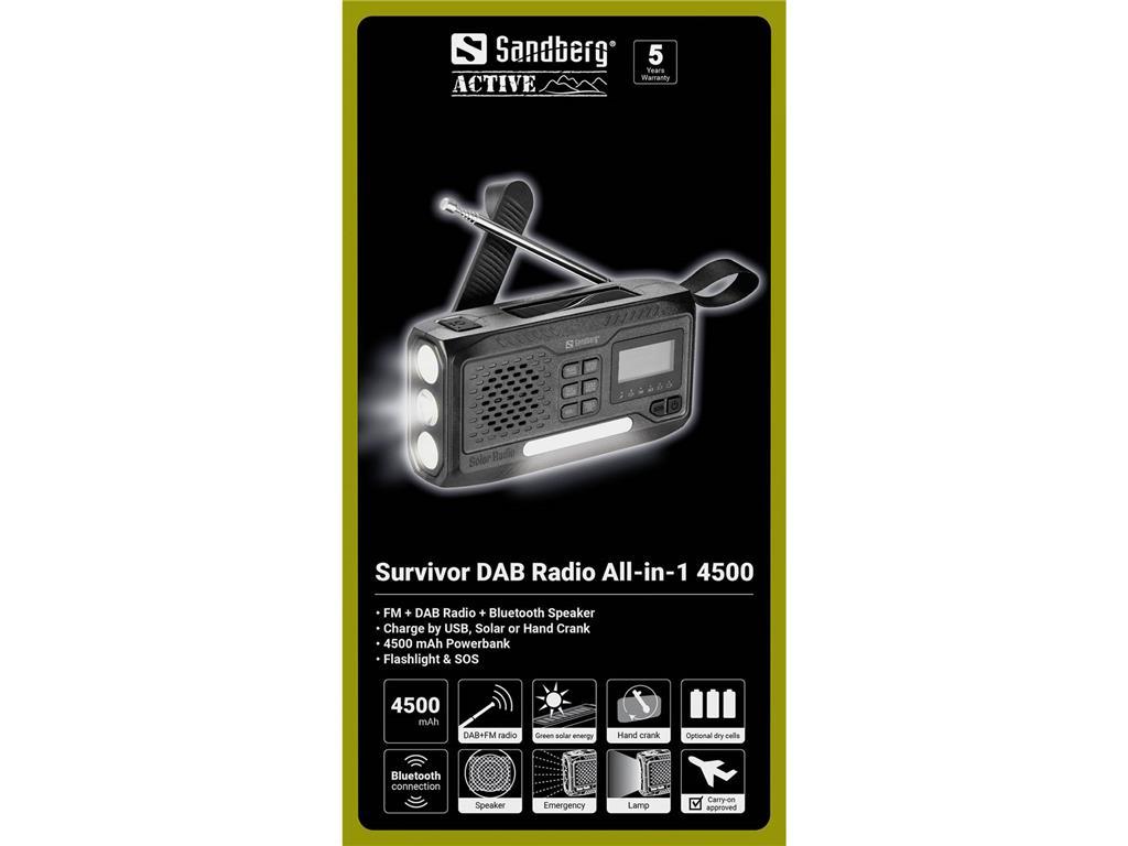 Sandberg Survivor DAB Radio vse-v-1 4500