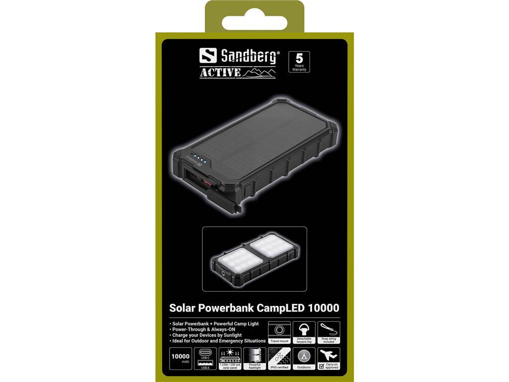 Sandberg Solarna baterija Powerbank CampLED
