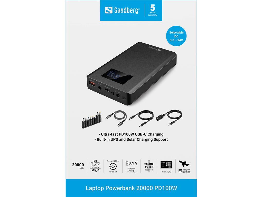Sandberg Baterija Powerbank 20.000 za prenosnik