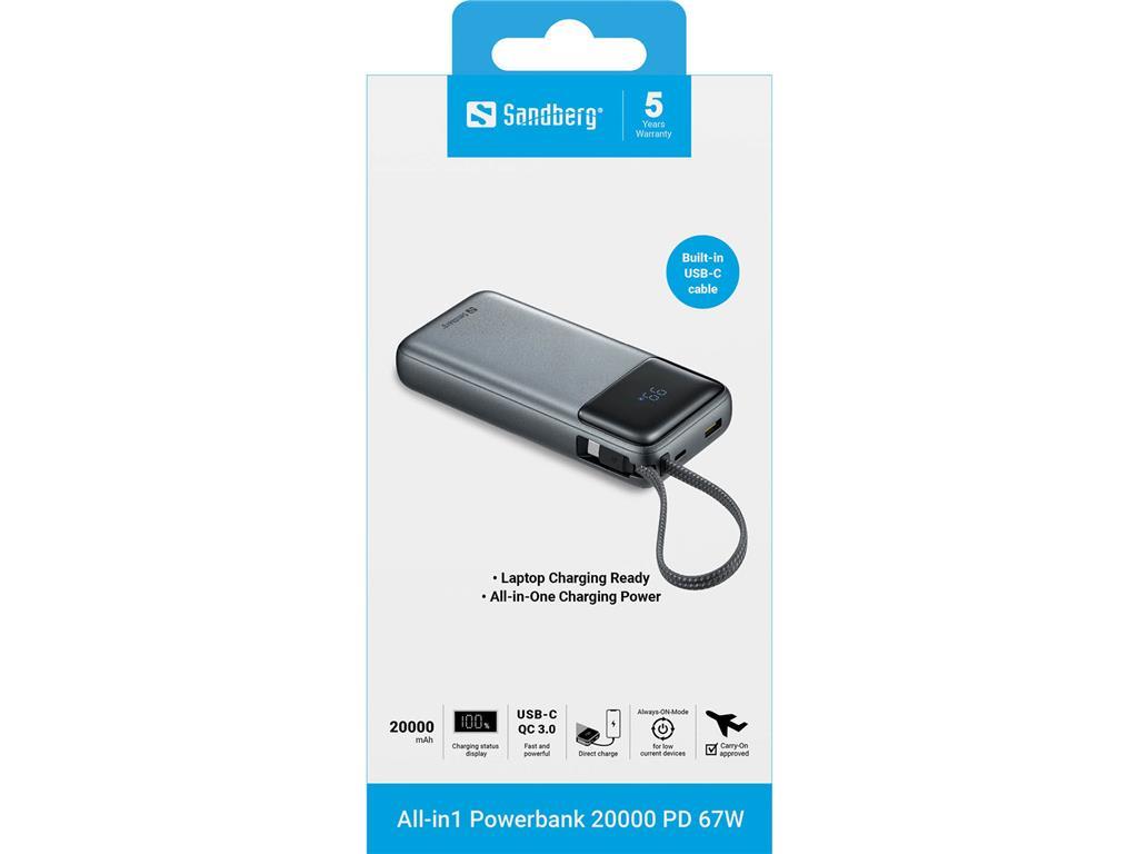 Sandberg Solarna baterija Powerbank 20.000