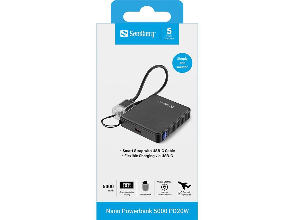 Sandberg Baterija Powerbank 5.000 Nano PD20W